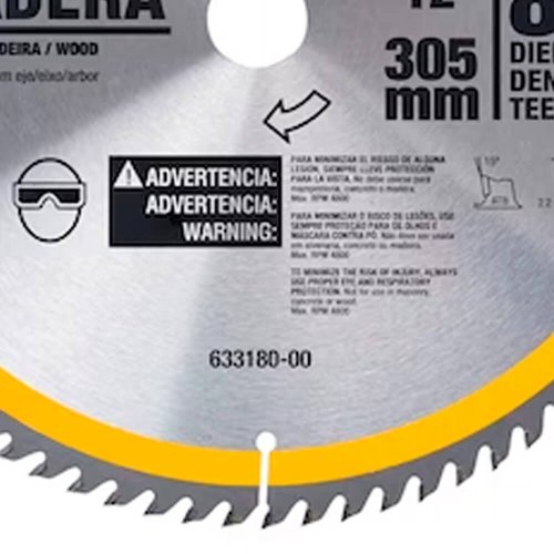 Lâmina de Serra para Madeira Esquadria 10" 80D - Dewalt