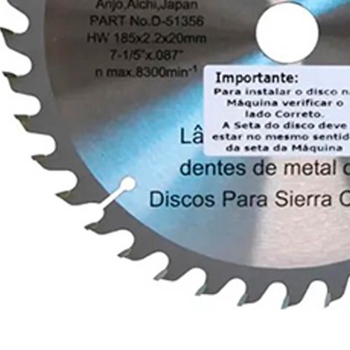 Lâmina de Serra TCT 185mm x 20mm x 40 - Makita