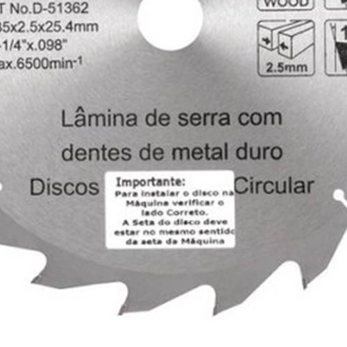 Lâmina De Serra TCT235MM X 25.4MM X 20T - D-51362 - Makita