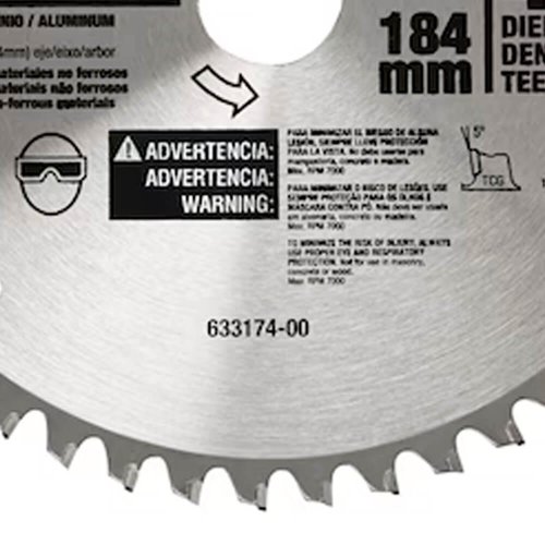 Lâmina de Widea para Serra Circular 7.1/4" 48D para Alumínio - Dewalt