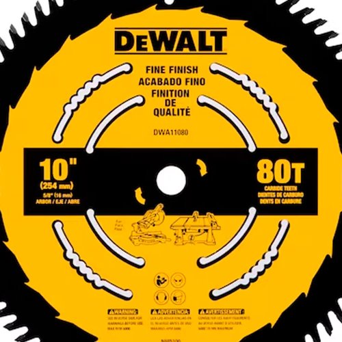 Lâmina para Serra Circular 10" 80D - Dewalt