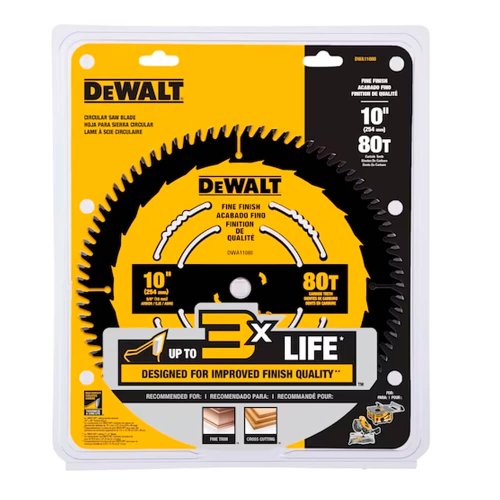 Lâmina para Serra Circular 10" 80D - Dewalt