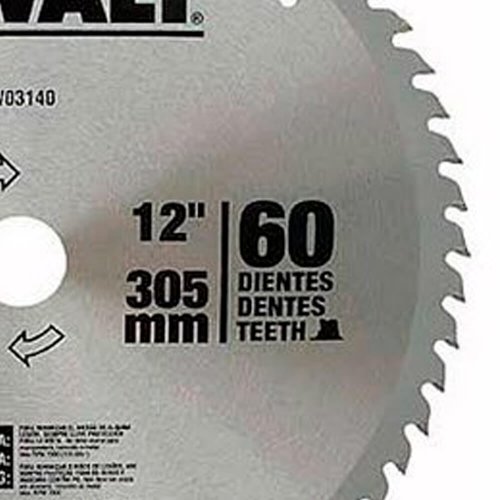 Lâmina para Serra Esquadria Madeira 12" 60 Dentes - Dewalt