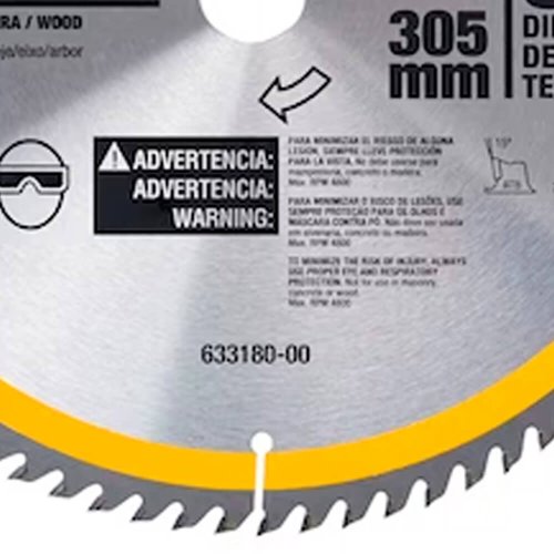 Lâmina para Serra Esquadria Madeira 12" 80 dentes - Dewalt