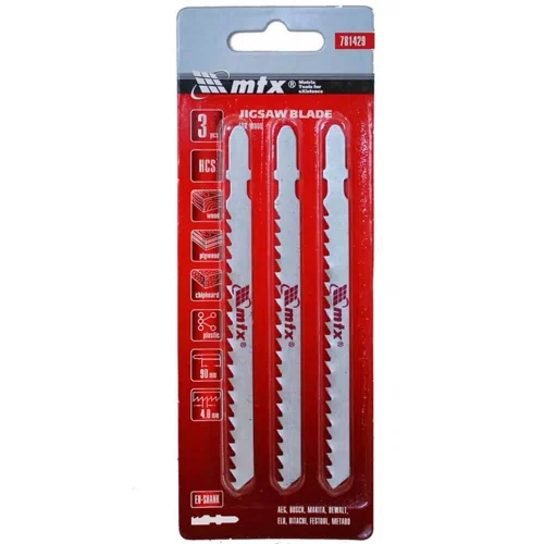Lâmina para Serra Tico Tico 50 x 1,2mm em Aço com 3 peças - MTX