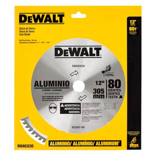Lâmina Serra Esquadria 12" 80 Dentes Alumínio - Dewalt