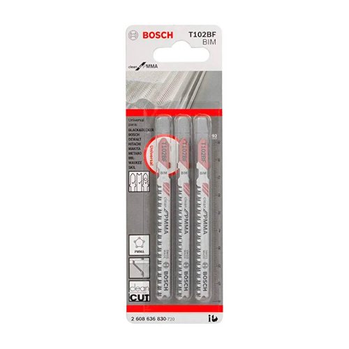 Lâmina Serra Tico Tico Acrílico 67mm T102BF 3 peças - Bosch