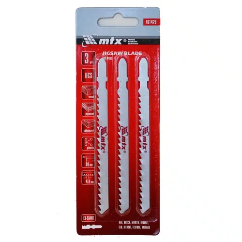 Lâminas para Serra Tico Tico 90 x 4mm em Aço com 3 peças - MTX