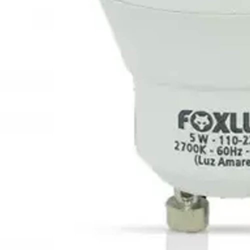 Lâmpada Dicróica Led GU10 5W 2700K Bivolt - Foxlux