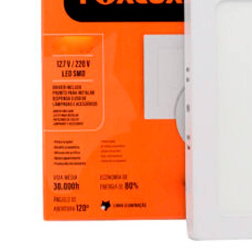 Led Downlight Embutir Quadrado 24W 6500K Bivolt - Foxlux