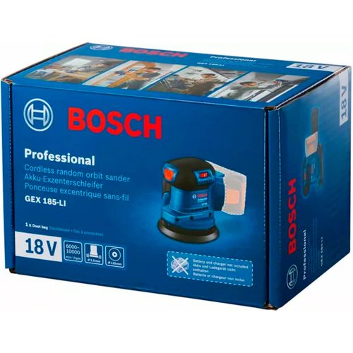 Lixadeira Excêntrica GEX 185-LI SB à Bateria - Bosch