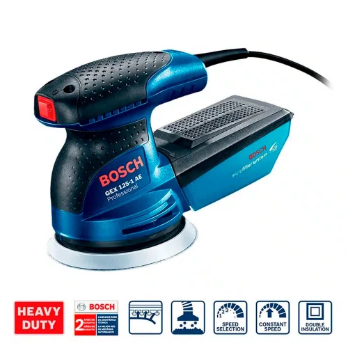 Lixadeira Roto-Orbital Excêntrica GEX 125-1AE 125mm 250W 220V - Bosch