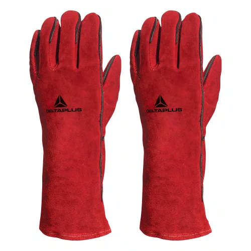 Luva de Soldador de Couro Vermelha CA615K10 - Delta Plus