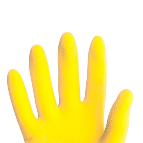 Luva Látex Para Limpeza T 09-G Amarela - Kalipso
