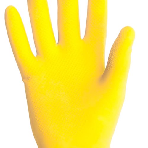 Luva Látex Para Limpeza T 09-G Amarela - Kalipso