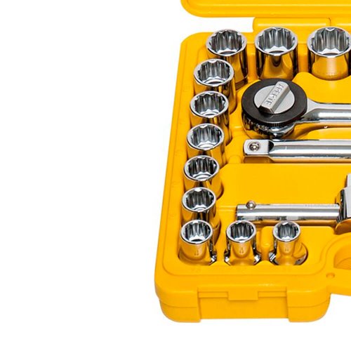 Maleta com Soquetes e Acessórios 1/2" 22 peças - Tramontina