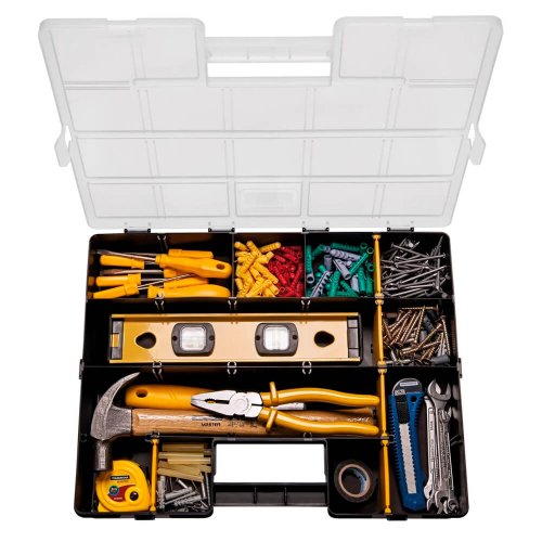 Maleta Plástica Organizadora 17" com Divisórias Móveis - Tramontina