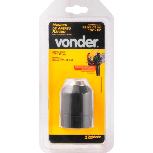 Mandril Aperto Rápido 13MM - 1/2 Polegadas Rosca 1/2 Polegada - Vonder