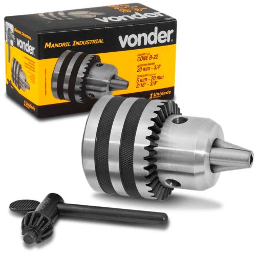 Mandril com Chave 5-20mm Cone B22 - Vonder