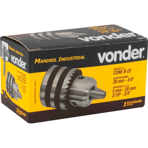 Mandril com Chave 5-20mm Cone B22 - Vonder