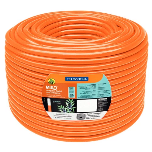 Mangueira para Jardim Super Flex 1/2" Laranja - Tramontina Mangueira para Jardim Super Flex 1/2" Laranja - Tramontina