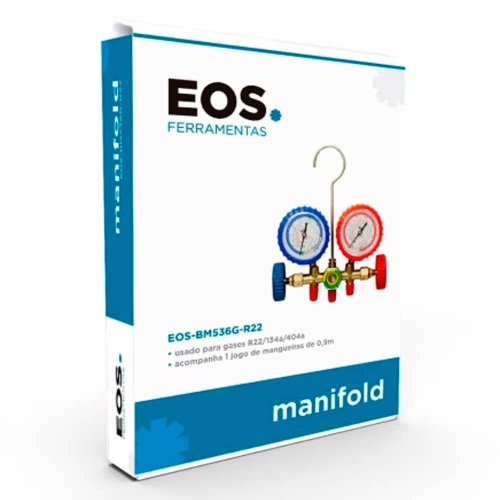 Manifold R22/134A/404A com Mangueira 0.9m - C36625 - EOS