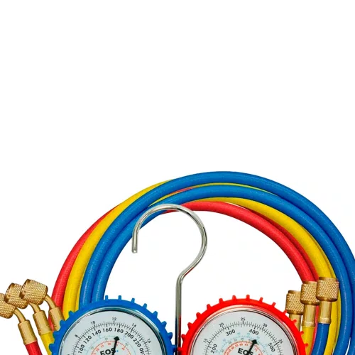 Manifold R22/R407C/R410A com Válvula Adaptador e Mangueira 1,5m - EOS