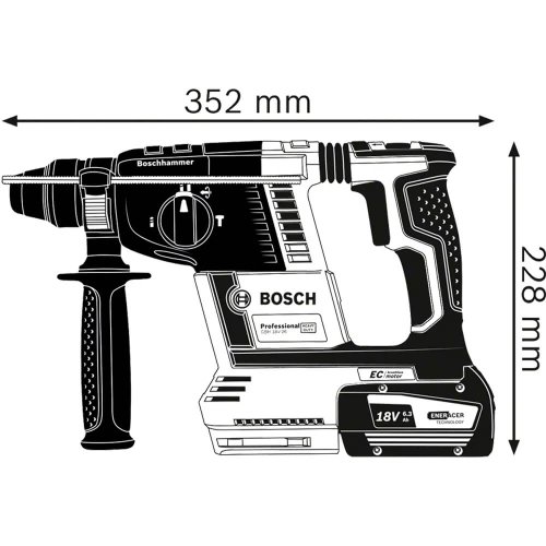 Martelete Perfurador Demolidor SDS-plus GBH 18 V-EC Profissional - Bosch