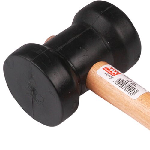Martelo de Borracha 60mm Preto - Max Ferramentas