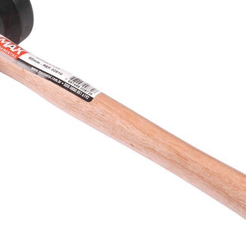 Martelo de Borracha Preto 80mm - Max Ferramentas