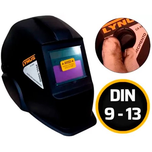 Máscara De Solda Auto Com Controlador MSL-5000 - Lynus