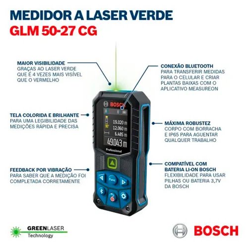 Medidor à Laser de Distância GLM 50-27 CG - Bosch