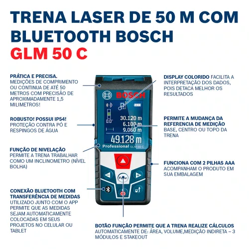 Medidor de Distância à Laser GLM 50C - Bosch