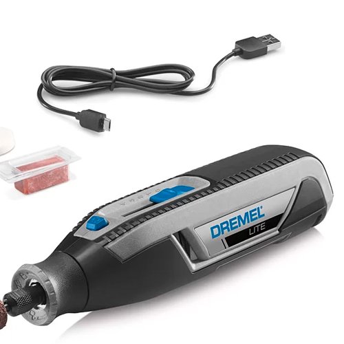Micro Retífica à Bateria (KIT) Dremel 7760-N/10 4v MAX RT com 10 peças - Dremel