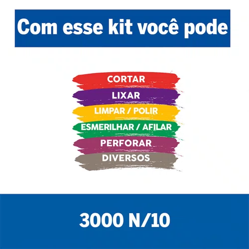 Micro Retifica Dremel 3000 110V 120W com 10 Acessórios