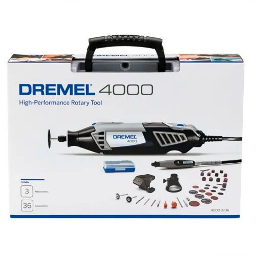 Micro Retífica Dremel 4000 110V - 36 acessórios + 3 acoplamentos - Dremel