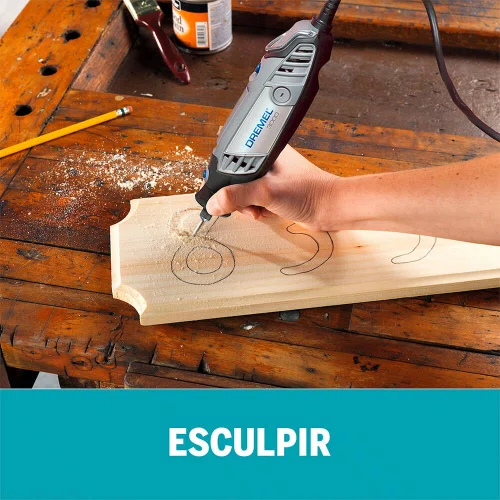 Micro Retifica Dremel com Eixo Flexível e 82 Acessórios 220V