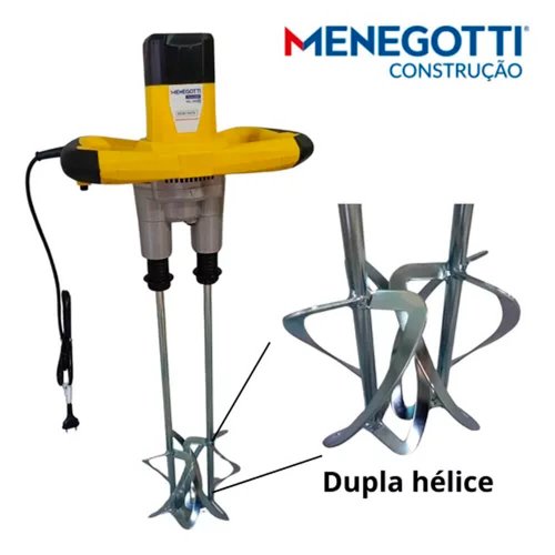 Misturador Elétrico Duplo de Argamassa e Tinta MEL 1800 220V - Menegotti
