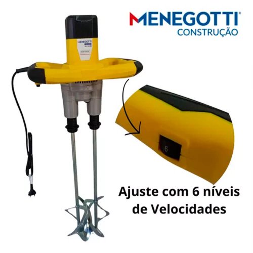 Misturador Elétrico Duplo de Argamassa e Tinta MEL 1800 220V - Menegotti