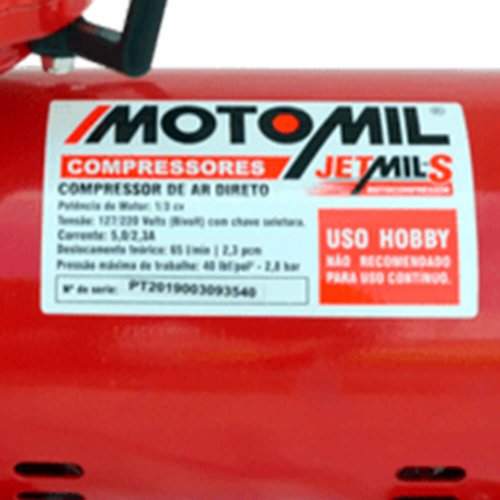 Motocompressor 2,3PES HOBBY 1/3HP 127/220V JETMILS - Motomil