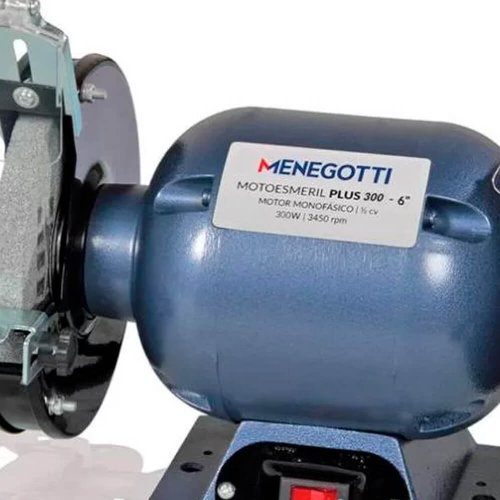 Motoesmeril Elétrico PLUS 300-06" com Visor com Abrasivos - Menegotti