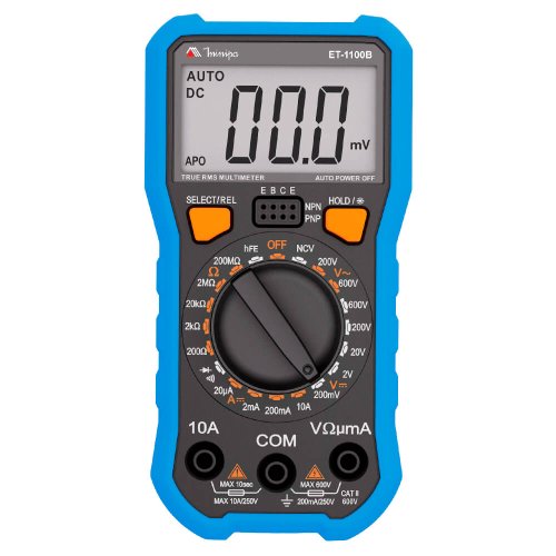 Multímetro Digital ET-1100B 3 1/2D Teste de NCV e HFE - Minipa