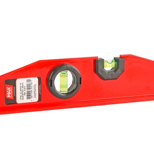 Nível de Alumínio com Pintura Magnético 12" 304mm - Max Ferramentas