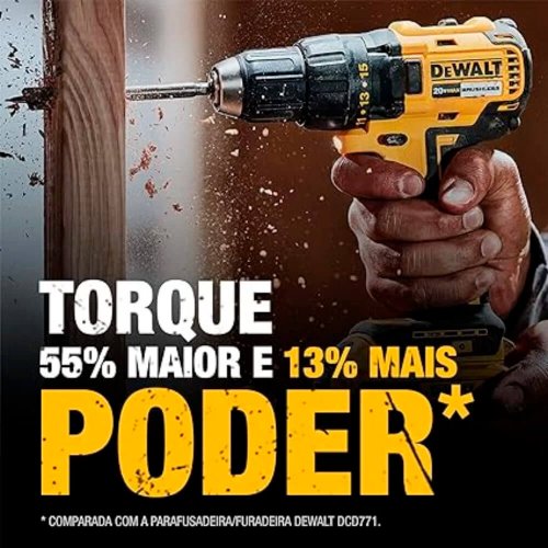 Parafusadeira Furadeira 20V MAX LI ION Com Impacto - DCD7781D2BR - Dewalt