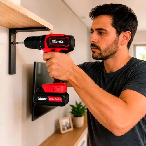 Parafusadeira Furadeira a Bateria 12V com Impacto e Maleta - MTX