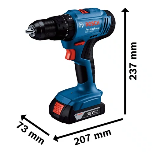 Parafusadeira/ Furadeira de Impacto à Bateria Bosch 18V GSB 183-LI