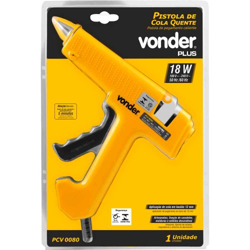 Pistola de Cola Quente 18W PVC 0080 - Vonder