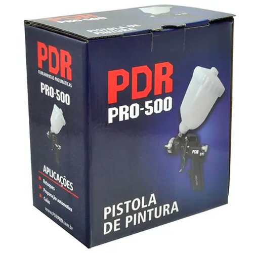Pistola de Pintura Pneumática Gravidade Bico 1,5mm PRO-500 - PDR