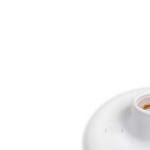 Plafon com Bocal de Porcelana 100W Branco - Pluzie