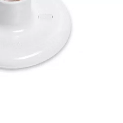 Plafon com Bocal de Porcelana 100W Branco - Pluzie
